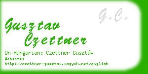 gusztav czettner business card
