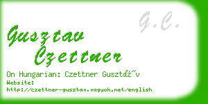 gusztav czettner business card